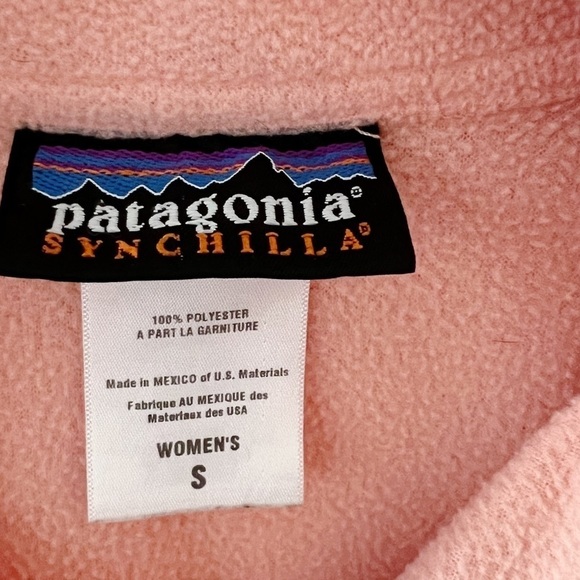 Patagonia Synchilla Fleece Quarter Zip Pullover Pink Size Small - Picture 7 of 12